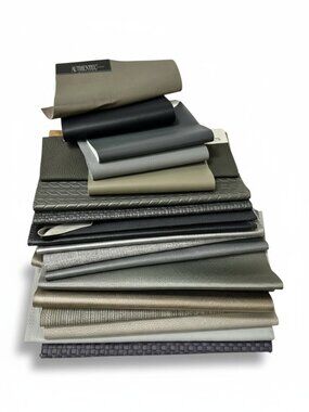20 Designer Black Faux Leather Fabric Swatches Quilting Crafts Sewing Upholstery